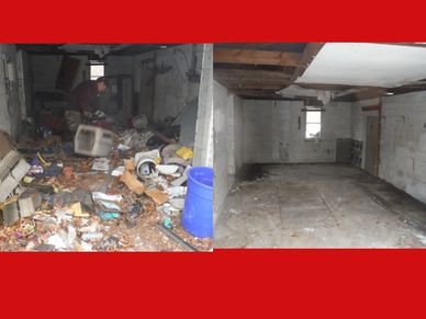 Before and After of a Garge Clean out