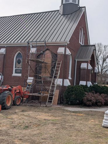 Construction has begun on our building. 