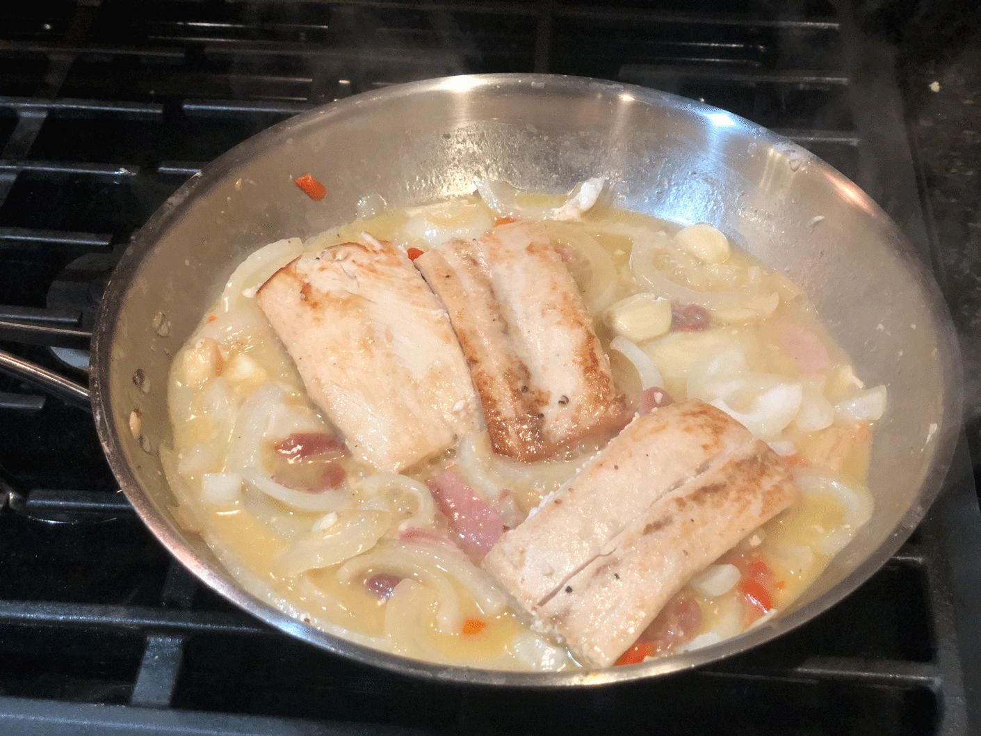 Pan Seared Mahi Mahi with Vidalia Onions Recipe