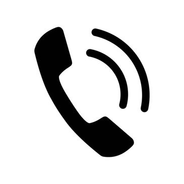 Black and white telephone icon.