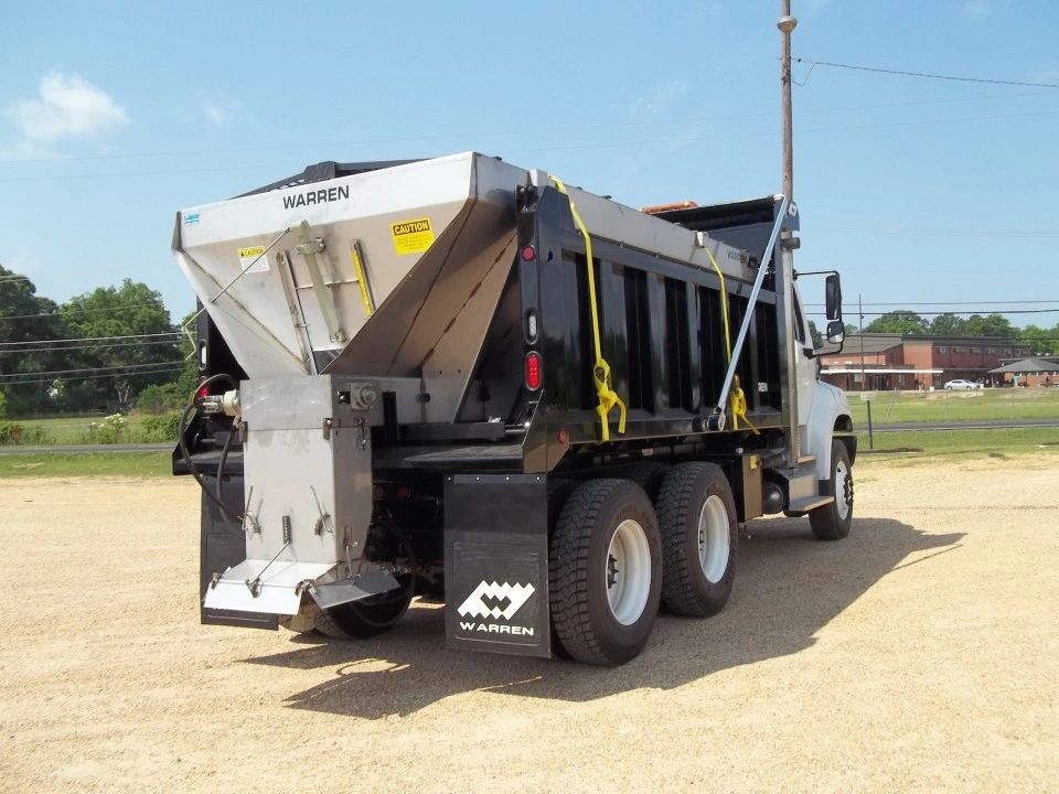 Stainless Steel V box spreaders from Warren Truck Body.  