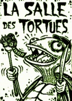 La salle des tortues. Studio écran vert