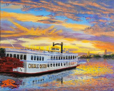 Creole Queen heading to the Chalmette Battel field. 