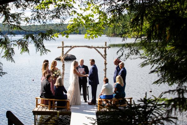 Intimate lakeside wedding, wedding photography, lake house wedding