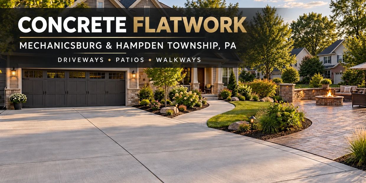 Concrete flatwork design inspiration for Mechanicsburg and Hampden Township, PA homes.