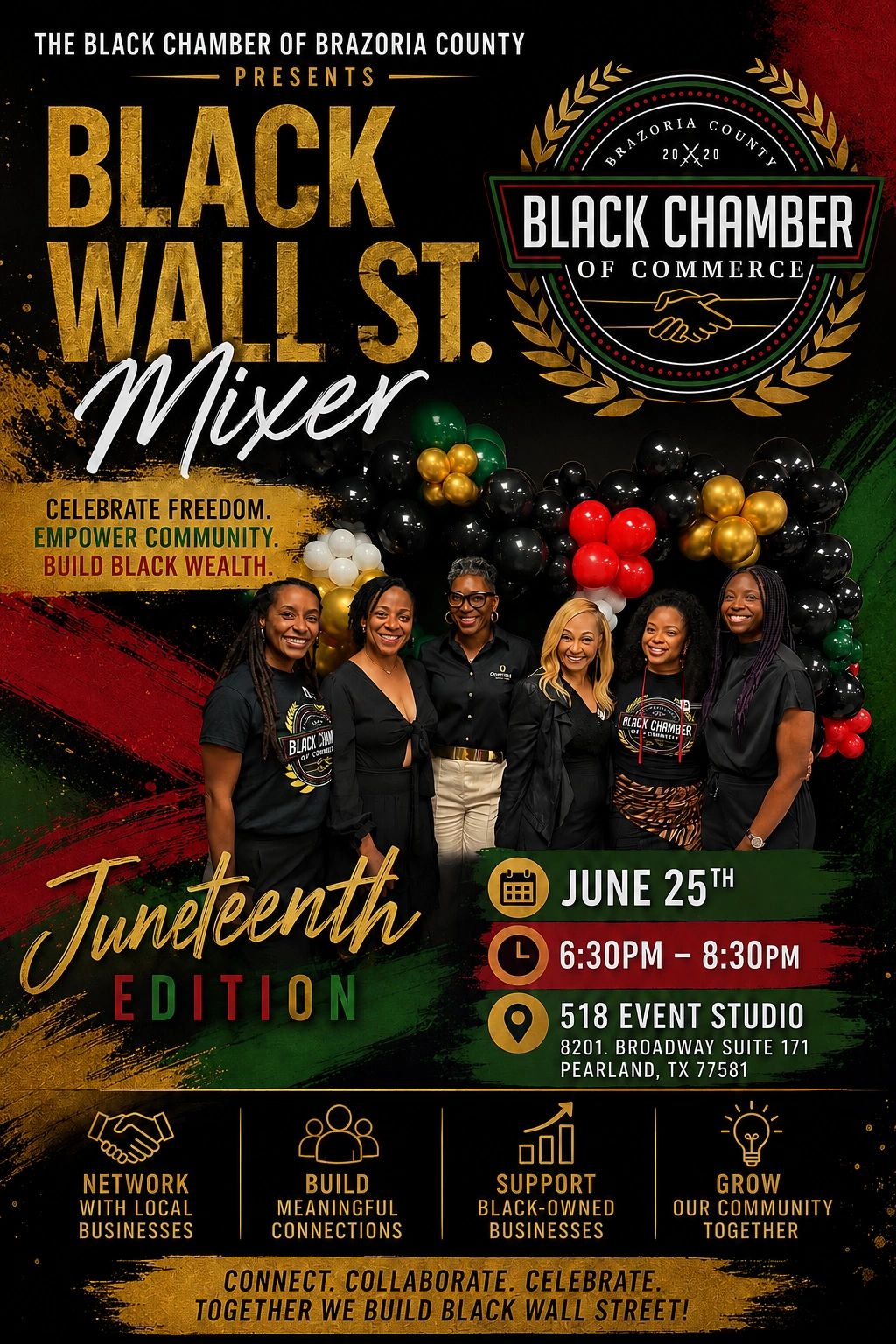 Black Wall St. Mixer Juneteenth Edition event celebrating Black business and community.