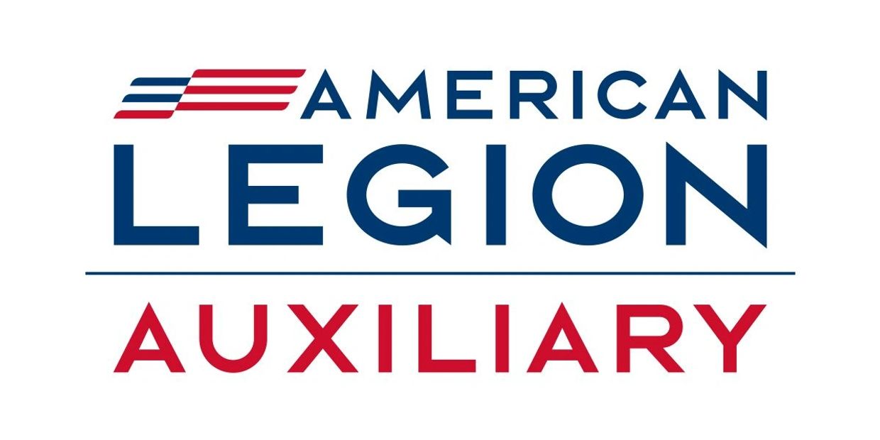 Logo of the American Legion Auxiliary with patriotic colors.