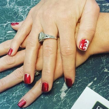 Organic manicure on natural nails for the holidays