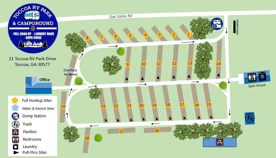 Park Information Toccoa RV Park