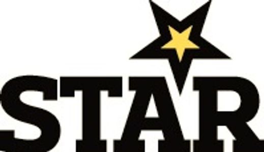 Logo with word STAR and a star symbol.