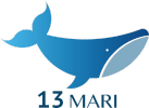 Blue whale illustration with text '43 M.' below it.