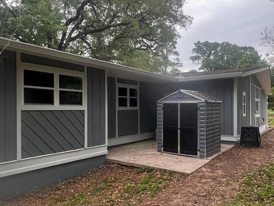 Exterior painting of siding and trim