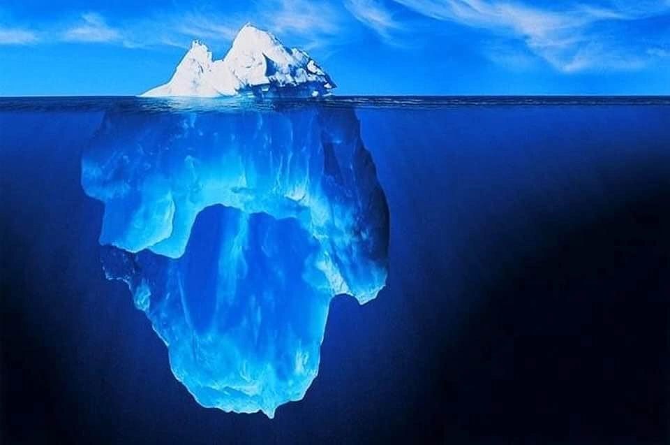 L'image du iceberg représente bien la Myofascialogie