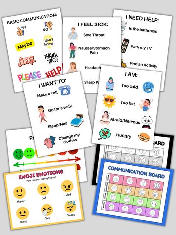 Printable Communication Cards for Dementia and Aphasia