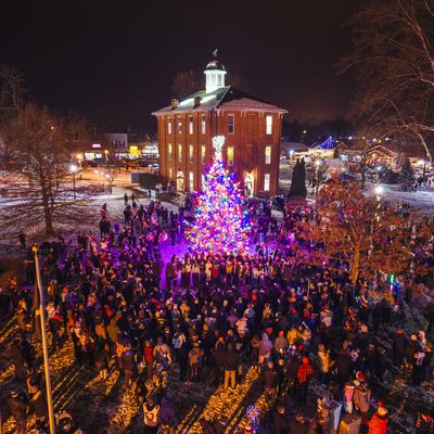 Choir singing at Christmas on the Square 2025