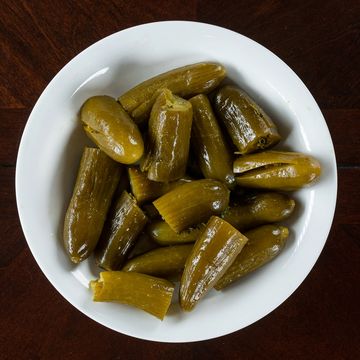Picked Cuc.
Pickles stuffed with garlic. A perfect addition to any meal.