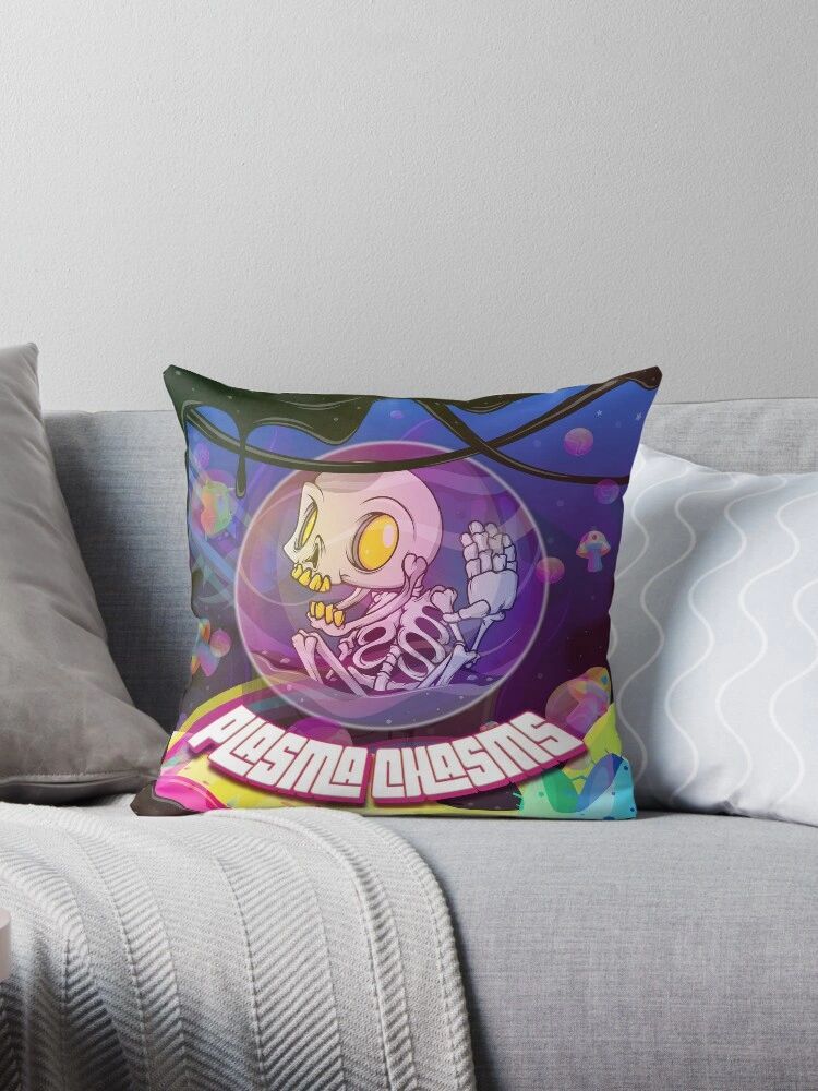 Plasma Chasms Spaceboy Throw Pillow