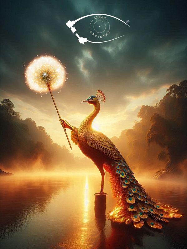 Magical Golden Peacock, the symbol of ADBHUTHAMAI