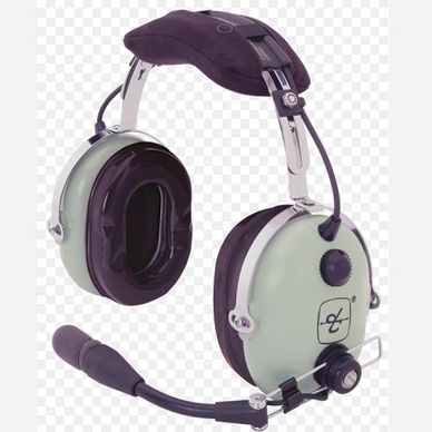 Green over-ear headset with microphone and adjustable headband.