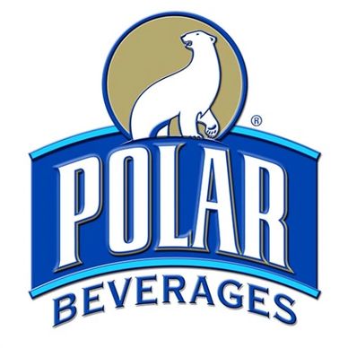 Logo of Polar Beverages featuring a polar bear and bold text.