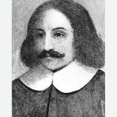 Black and white portrait of a man with long hair and a mustache.
