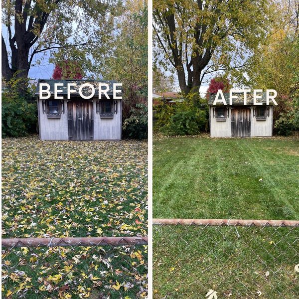 Leaf cleanup during fall.  Spring and fall cleanups to pick up leaves and dispose.