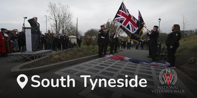 Veterans and community gather at South Tyneside for National Veteran's Walk ceremony.