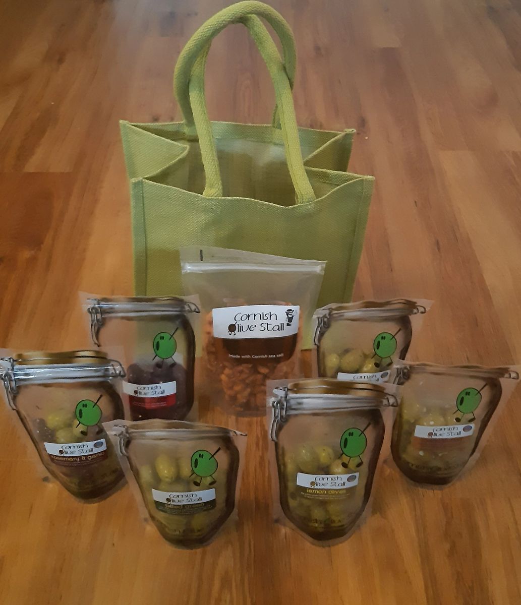 6 Olives Pouches & 1 Cashew Nut Gift Bag