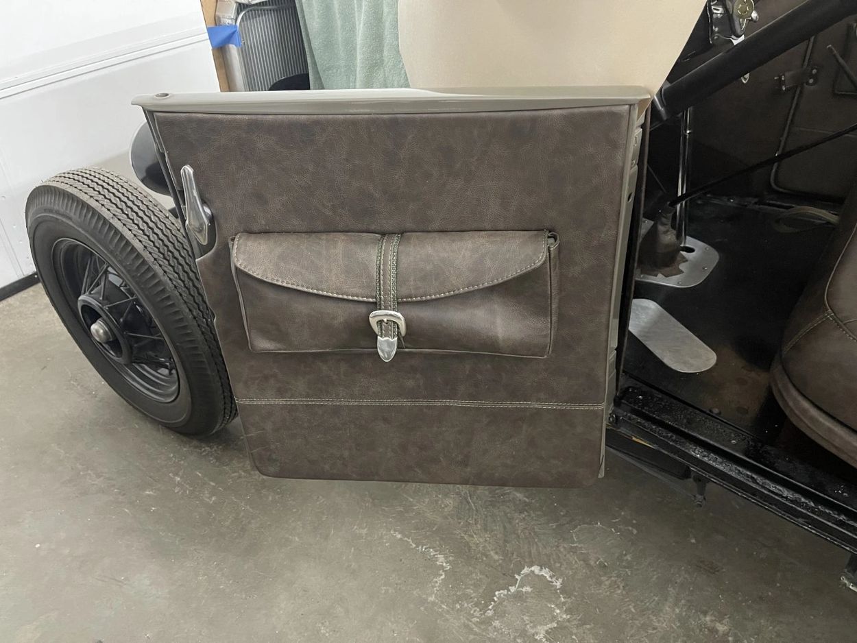 Add custom rustic saddle bags to your model A