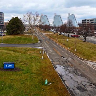 An aerial picture of Indianapolis Pyramids photographed by a FAA Licensed drone pilot.