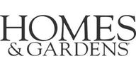 Logo reading 'HOMES &amp; GARDENS' in elegant black font.