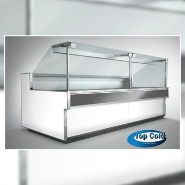 2000x1000x1400(LxWxH)mm Flat Glass Deli Display Fridge