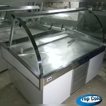 1500x1000x1400(LxWxH)mm Curve Glass Deli Display Fridge