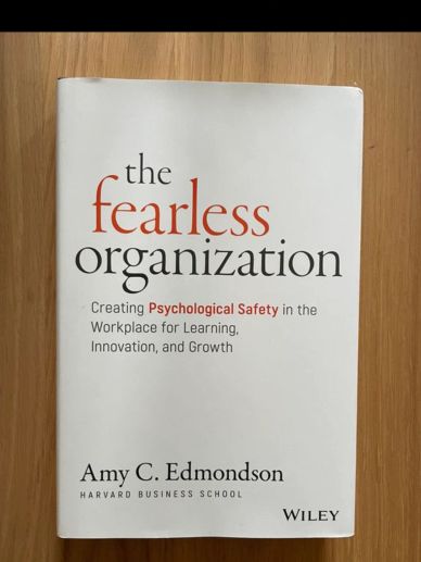 Cover of the book 'The Fearless Organization' by Amy C. Edmondson.