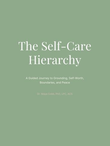 Cover of 'The Self-Care Hierarchy' guide for grounding and peace.