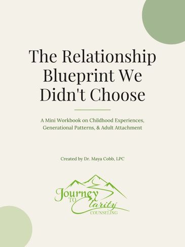 Cover of a workbook on childhood and adult attachment by Dr. Maya Cobb.