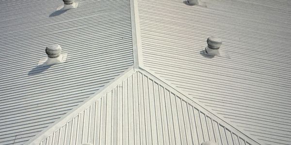Metal roof after being restored