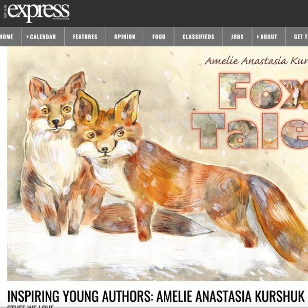 Amelie and Fox Tales in the Northern Express!