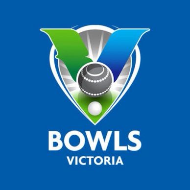 Logo of Bowls Victoria featuring a stylized V with lawn bowls.