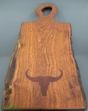 cheese board with wooden inlay