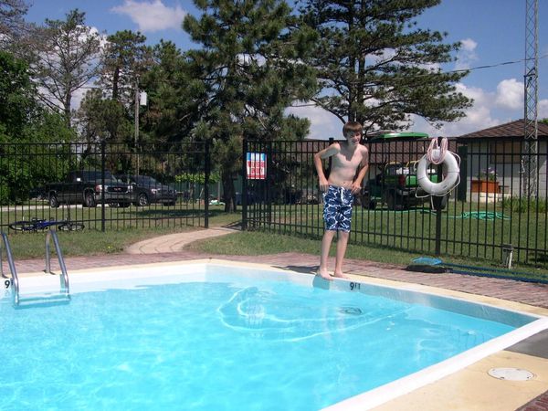 Refreshing outdoor heated pool