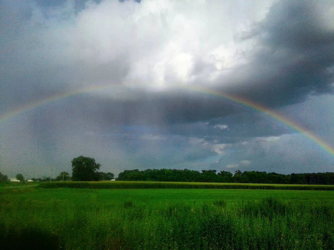 rainbow over Heavenly Portion Family Farm
