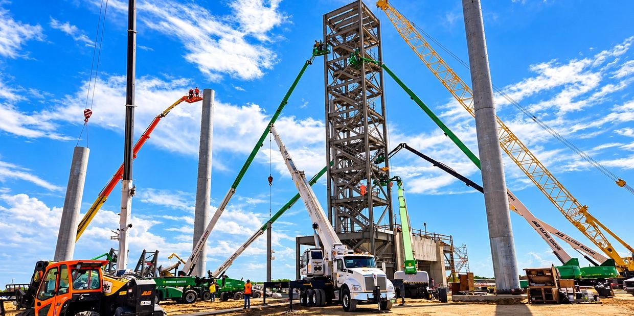Structures at the Jobsite Being Installed