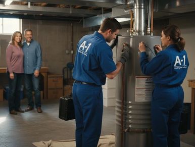 24/7 emergency gas water heater repair and replacement in West Allis by A-1 Milwaukee.