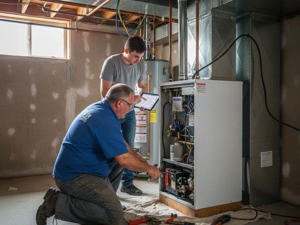 High-efficiency boiler installation in a Milwaukee historic home featuring precision copper piping a