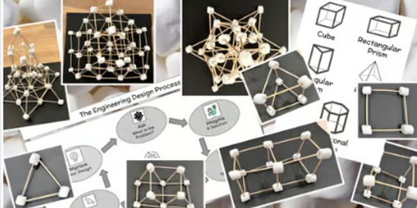 Models of geometric shapes and the engineering design process.