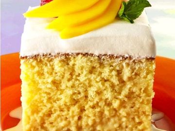 Our authentic Tres Leches is a rich, tender sponge cake delicately soaked in three luscious milks an