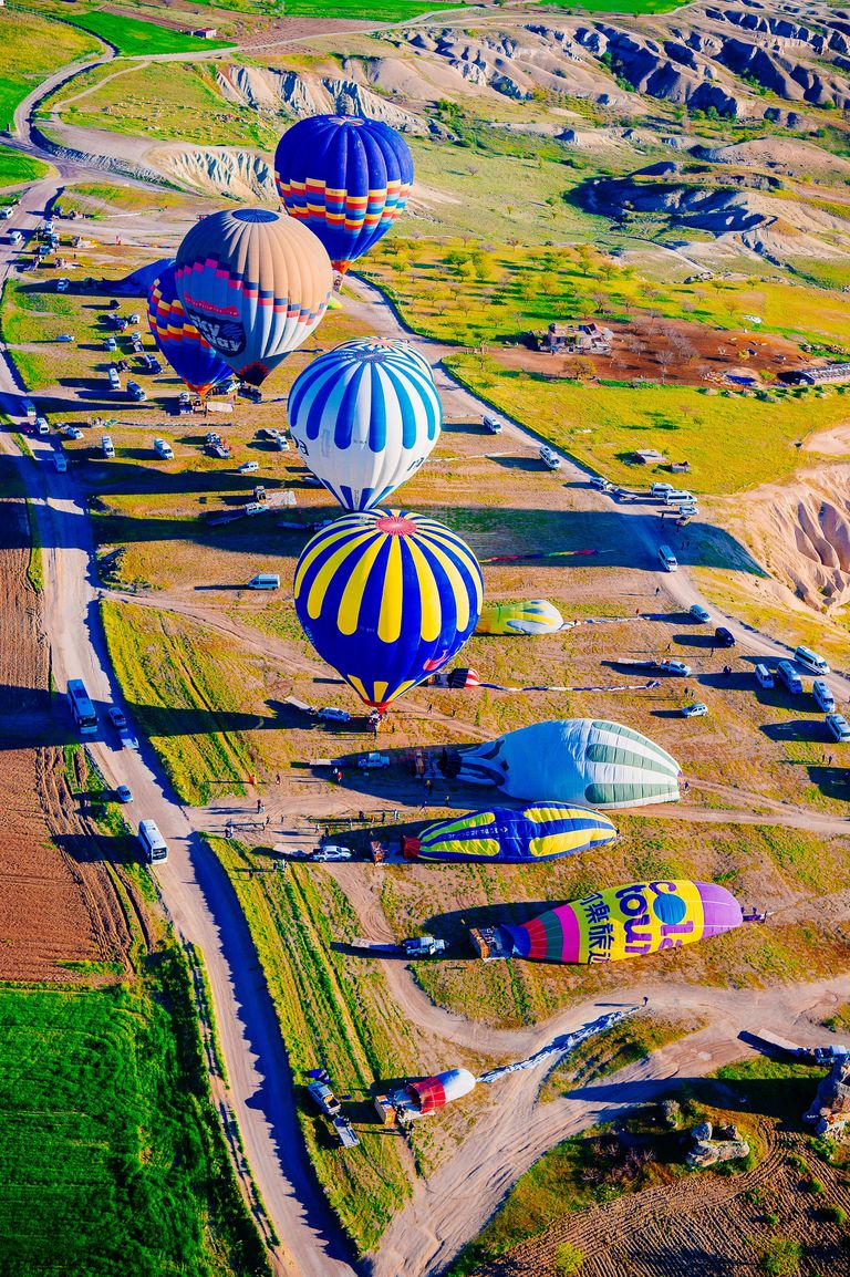 photo by: andreyromanenko - Cappadocia,Turkey hot air balloon flights from sky of Cappadocia