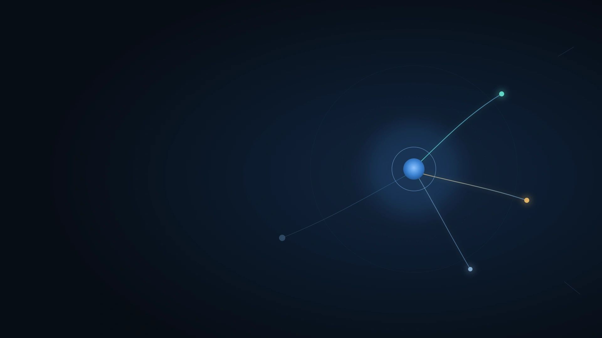 Abstract representation of atoms and electrons.