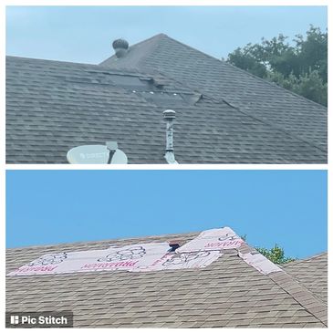 Midlothian Storm Damage and Temporary Roof Patch